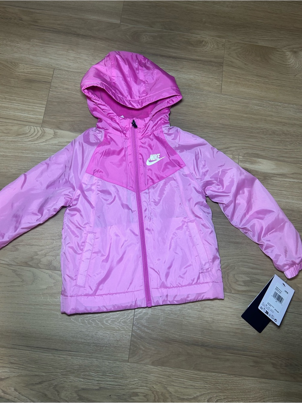 Nike Pink Hooded Girls' Windbreaker Jacket
